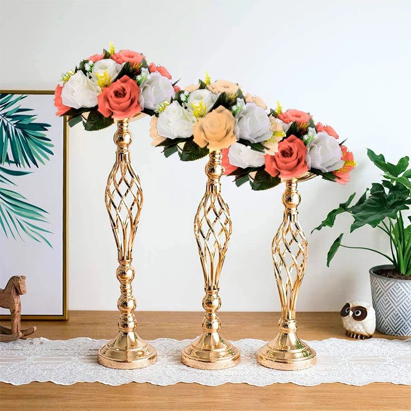 Support floral or ajouré classique mariage anniversaire noël bouquet fleurs artificielles