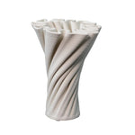 vase décoratif moderne texturé rose vert dégradé couleurs plissé maison sculptural