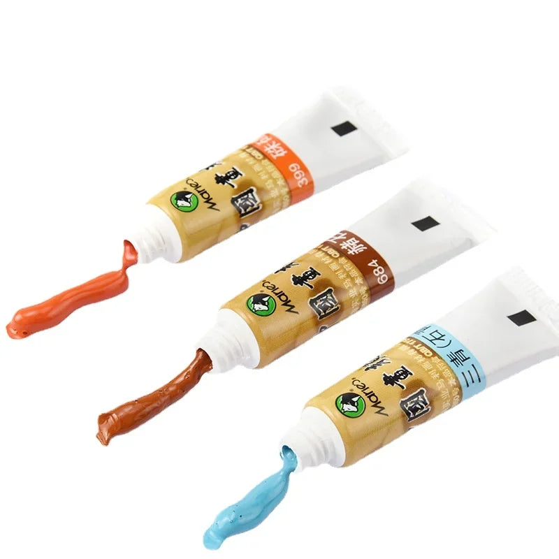 Peintures l'huile chinoises 12 18 24 36 couleurs 5ml 12ml aquarelle traditionnelle texture artistique