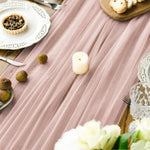 table table polyester plissé rose pâle vert foncé blanc violetclair beige classique festive fleuri