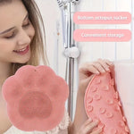 tapis bain bleu rose ventouse bristles patte chat nettoyage pieds dos ludique.functional