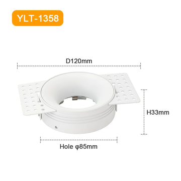 support encastrable led gu10 gu5.3 noir blanc moderne chambre coucher aluminium
