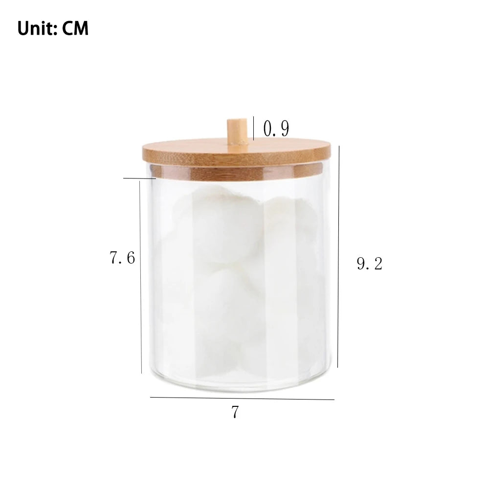 boîte rangement cosmétique transparente plastique cotons lingettes maquillage bijoux salle