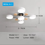 plafonnier led moderne gris bois clair suspension acrylique minimaliste 40w 3600lm 220v