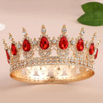 décoration gâteau anniversaire fille couronne strass or cristal vert bleu rouge rose luxueuse adhésive