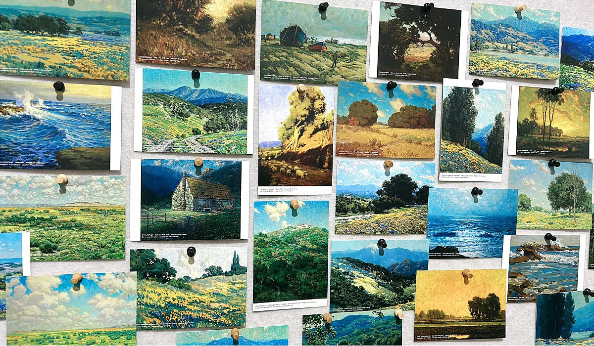 cartes postales artistes classiques divers motifs clips inclusion pack thirty pieces