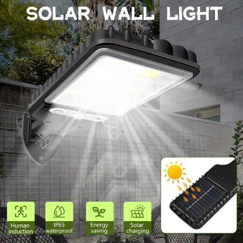 lampes murales solaires led capteur mouvement moderne noires jaunesextérieur hydrofuge modes