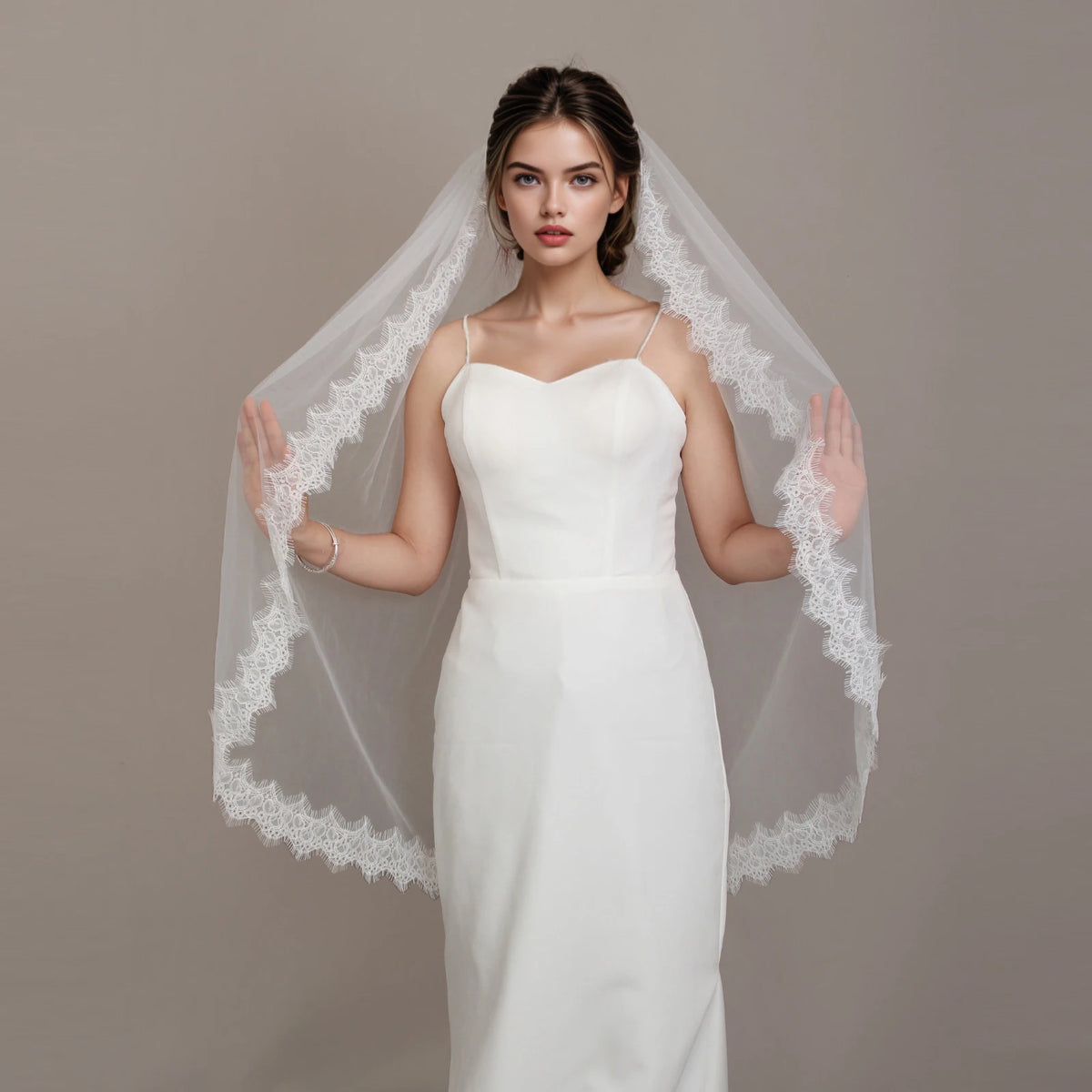 voile mariée blanc dentelle fine classique mariage prom anniversaire romantique femme adultère