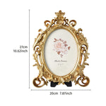cadre photo doré ornements floraux baroques classique pieds noirsintérieur décoration résine moderne fixations pieds