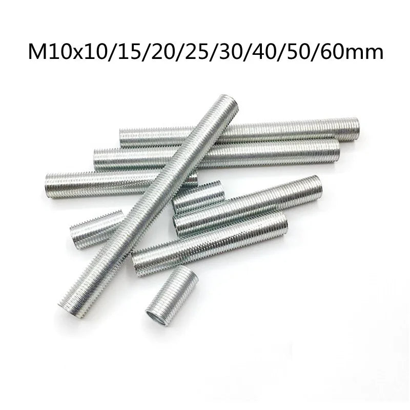 vis filetées argentées filetage régulier industriel 10 pièces M10 10mm 15mm 20mm 25mm 30mm