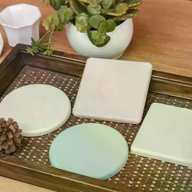 coasters texturés modernes adhésifs bleu gris rose vert blanc maison cuisine