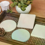 coasters texturés modernes adhésifs bleu gris rose vert blanc maison cuisine