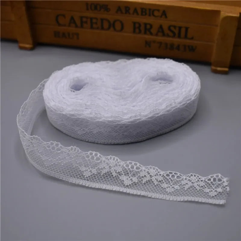 ruban dentelle 20mm large mariage jaune rose blanc rouge bleu noir classique haute qualité