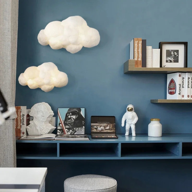 lampe nuage blanc moelleuse éclairage murale moderne enfilade enfant chambre led fixée mur