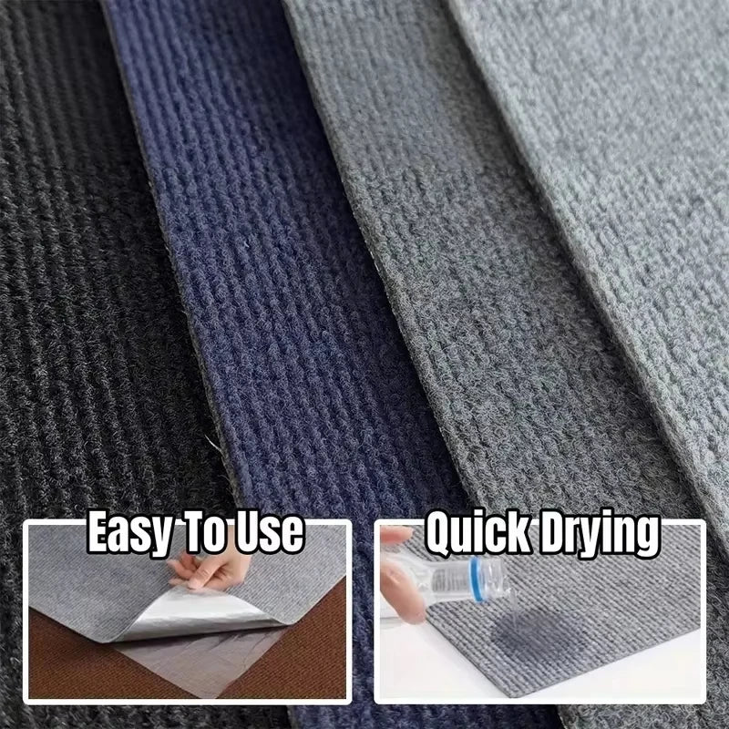 tapis adhésif gris texture tissée antidérapant moderne intérieur maison cuisine salle bain