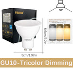 ampoules led gu10 blanc chaud neutre variable 3w 6w 9w 12w sans scintillement moderne