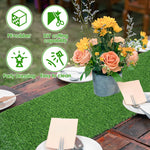 tapis gazon artificiel imitation naturelle brins verts festif décoration maison dimensions variées motifs fleurs