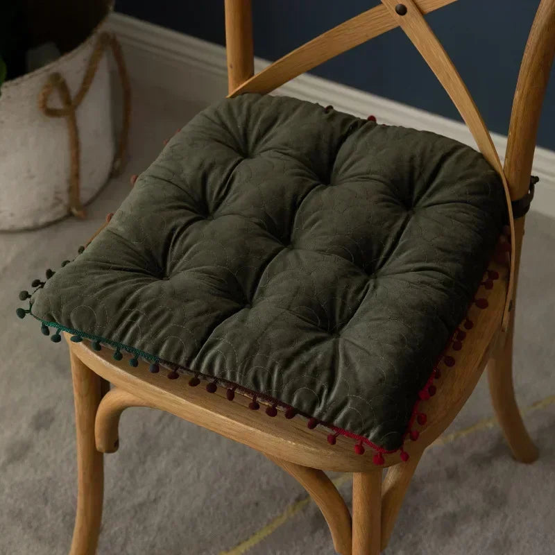 coussin rond bébé moderne motif points vintage fixé vert foncé doux mousse PU polyester