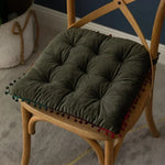 coussin rond bébé moderne motif points vintage fixé vert foncé doux mousse PU polyester