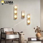 applique murale moderne verre blanc texture bois minimaliste cuisine chambre salon