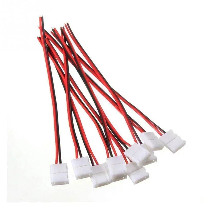 connecteurs led 20 pièces 10mm 8mm blanc rouge noir adhésifs modernes pratique pcb
