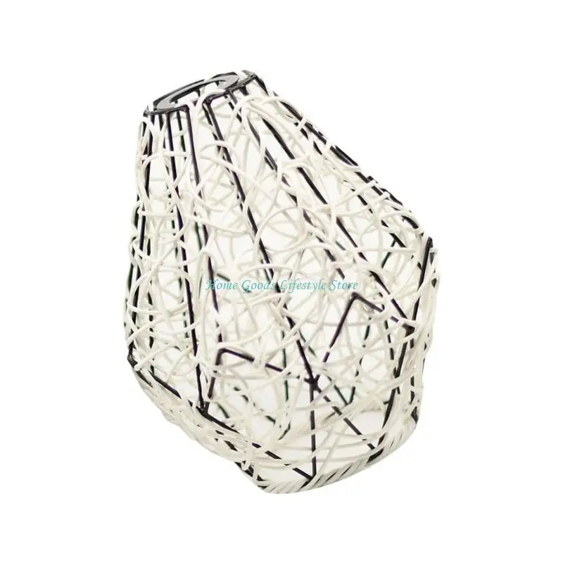 lampe suspendue tressée noir blanc moderne rustique abat jour plafonnier couvercle éclairage déco