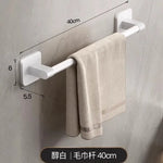 porte serviettes mural gris lisse adhésif moderne salle bain serviettes self contained