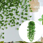 guirlande artificielle feuilles vertes modernes 78 pouces décoration intérieure extérieure mariage anniversaire festive