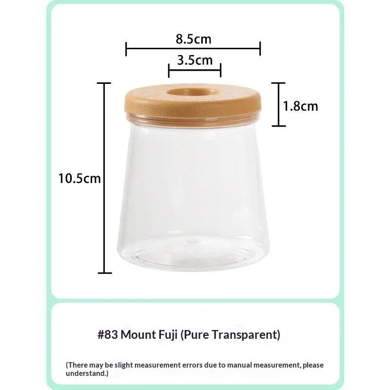 vase transparent moderne plastique couvercle bois plante artificielle minimalisteintérieur décoration