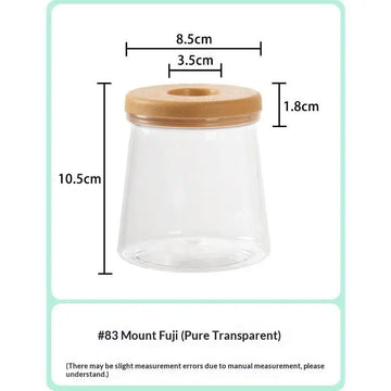vase transparent moderne plastique couvercle bois plante artificielle minimalisteintérieur décoration
