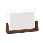 cadre photo moderne minimaliste transparent bois marron clair verre structure bois 10.2x15.2 12.7x17.8 cm