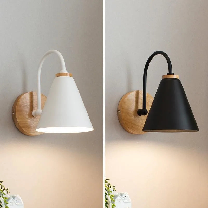 lampes murales modernes minimalistes blanc noir chaîne pompon fixation muriale chambre cuisine salle manger