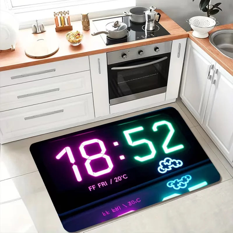 tapis sol moderne numérique anti bactéries antidérapant 30x50cm 40x60cm números lumineux