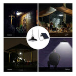 lampe solaire suspendue led moderne panneau solaire télécommande noire abri jardinextérieur
