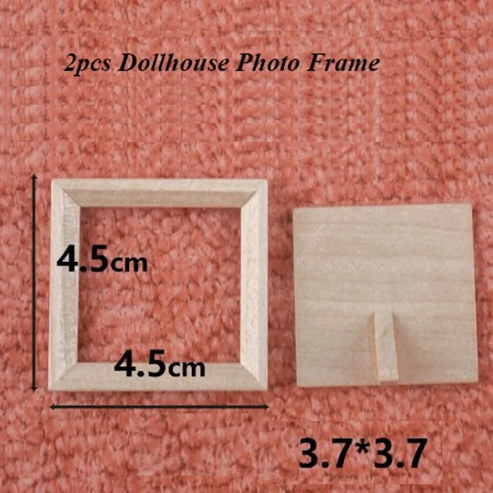 cadres photo minuscules bois naturel classiques adhésifs decoration maison miniature artisanal bricolage