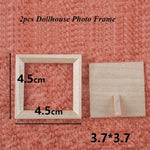 cadres photo minuscules bois naturel classiques adhésifs decoration maison miniature artisanal bricolage