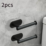 porte serviettes papier noir adhésif moderne salle bains papier toilette cuisine rouleau support étanche