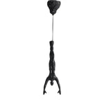statues escalade homme résine noires texture rugueuse détail anatomique réaliste fixées