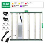 lampe culture plantes led 120w 200w 320w spectre complet interrupteur alu moderne vert blanc