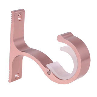 Support de tringle à rideau plafond en alliage d'aluminium rose - 2 pièces robustes pour salon et chambre