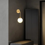 lampe murale moderne or cuivre led sphérique éclairage quotidien minimaliste fixée