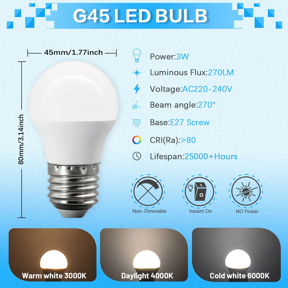 ampoules led e27 3w 9w 12w 15w 18w 20w blanc chaud froid
