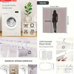 rideau douche moderne rouge coeurs blancs anti moisissure facile installer respectueux environnement durable