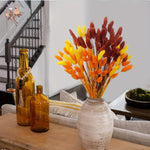 fleurs séchées naturelles bouquet orange jaune décoration maison anniversaire mariage festive bohème