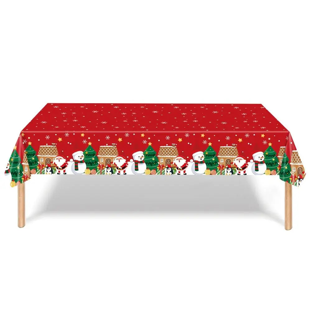 vaisselle noël 24 pièces assiettes fourchettes couteaux serviettes père noël motifs traditionnels rouge blanc
