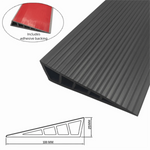 tapis seuil adhésif pvc gris marron noir blanc rayures moderne 60cm