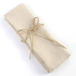lot 12 serviettes coton table clips dorés couleur bleu clair