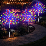 guirlande lumineuse solaire multicolore moderne filament fleur extérieure imperméable led jardin