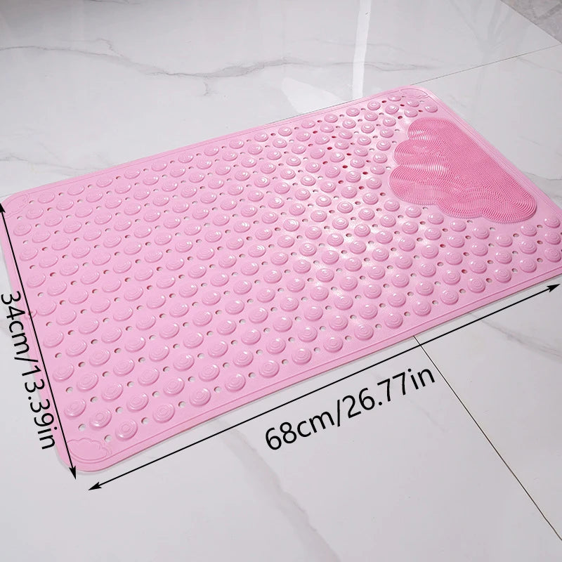 tapis bain doux pieds silicone antidérapant texturé motif nuages gris bleu clair moderne minimaliste
