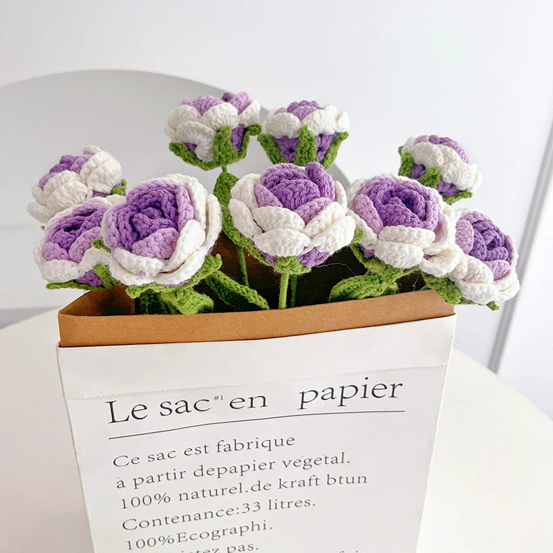 décoration intérieure bouquet roses violet rose blanc rouge jaune bleu artisanal